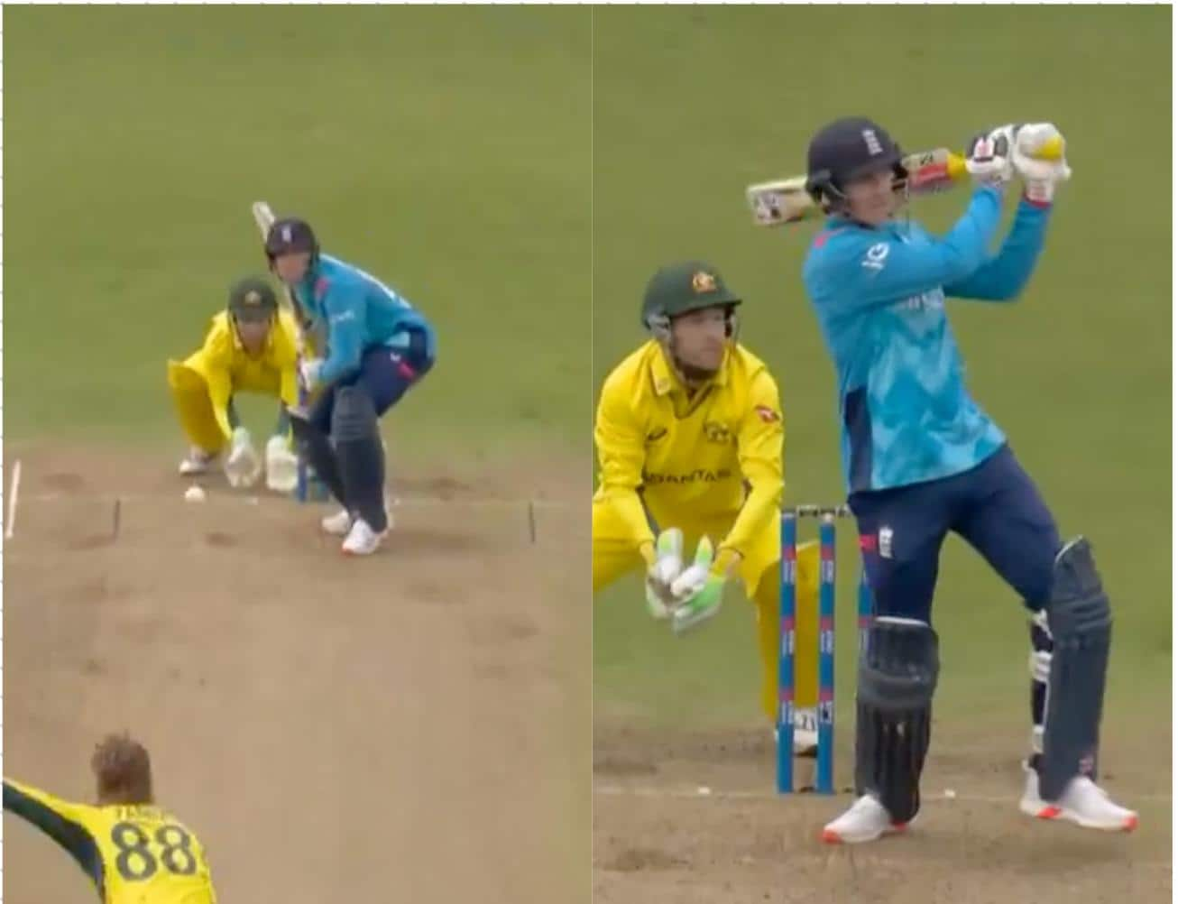 Brook smashed Zampa [@englandcricket/Screengrab]
